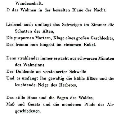 Gesang des Abgeschiedenen