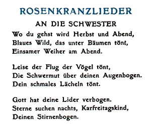 An die Schwester
